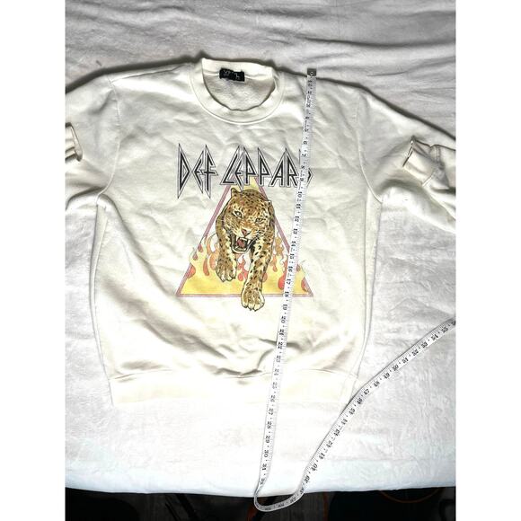 Def Leppard Leopard Graphic Crewneck Sweatshirt L - Picture 4 of 7